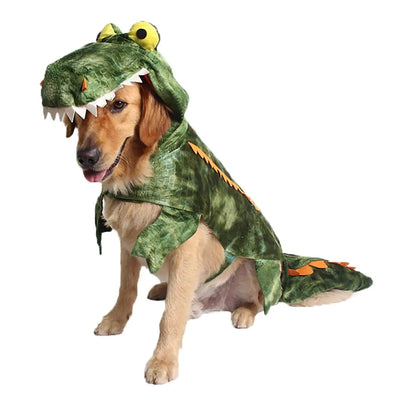 Alligator Dog Costume Dog Halloween Costume Dog Crocodile Costume Hoodie Coats Pets Jumpsuits Halloween Cosplay Dog Costume for Small Medium Large Dogs Christmas Special Events Photo Props